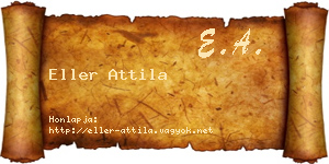 Eller Attila névjegykártya